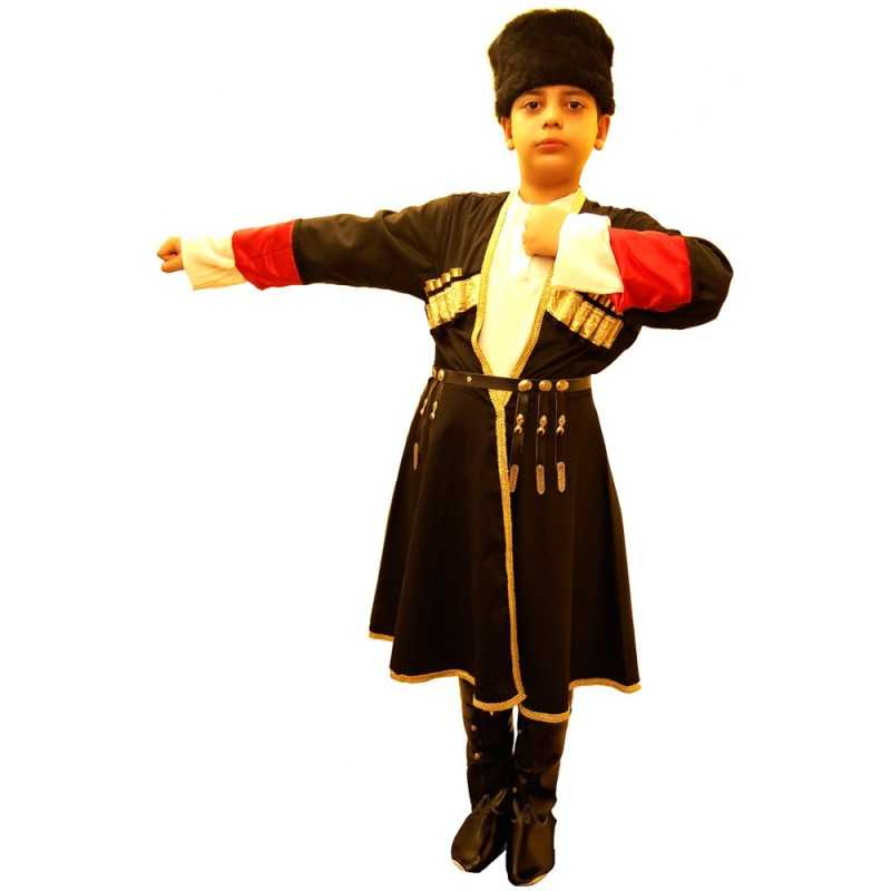 Kafkas Dansı Kostümü Erkek Çocuk Halk Oyunları Yöresel Kıyafeti