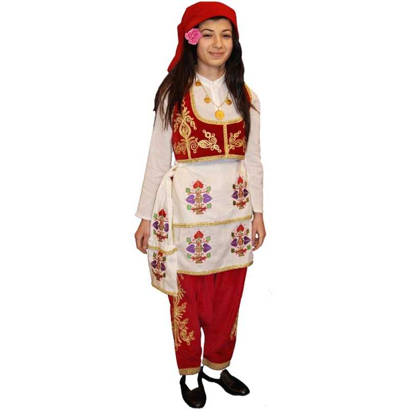 Kırklareli Local Girl Child Costume with Cepken